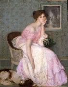 Edmond Aman-Jean Portrait of Miss Ella Carmichael oil painting